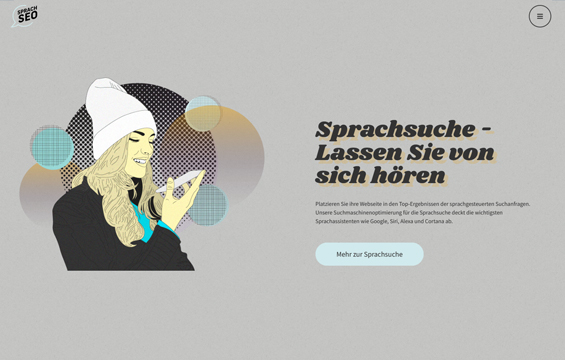 Screenshot der Sprach-SEO-Startseite